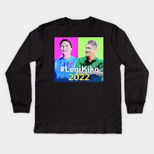 Leni Robredo Kiko Pangilinan Kids Long Sleeve T-Shirt